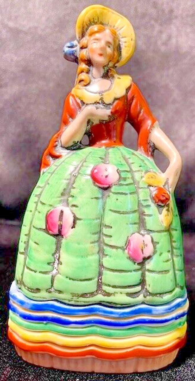 Woman Figurine Nesting Ashtray Set Made in Japan 8" EXTREMELY RARE - Vintage